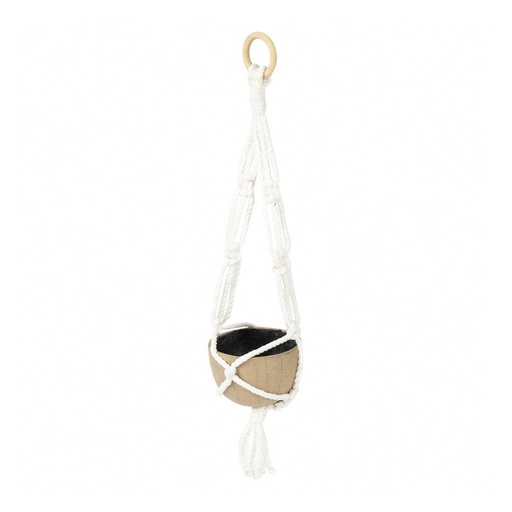 [DE-HD#068] Décopatch Deco - Petite suspension macramé avec cache-pot