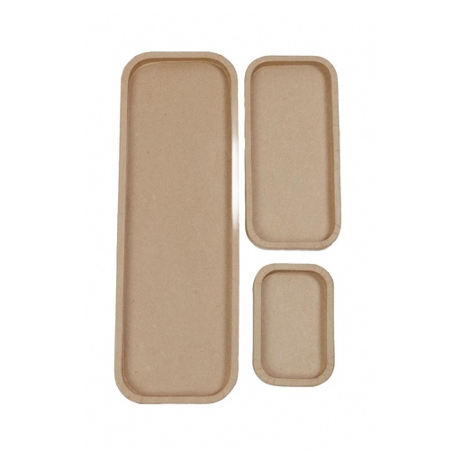 [DE-AC#881] Décopatch Plateau Lot de 3 rectangulaires