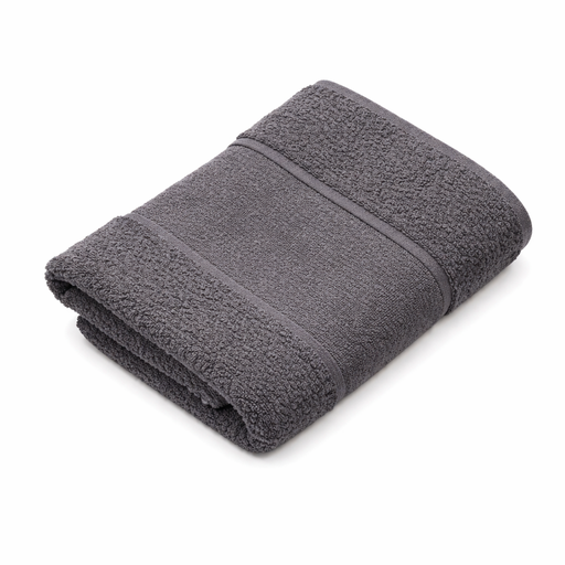 [B12270DT#11] Drap de bain Softline galon aida 70x140cm, gris moyen