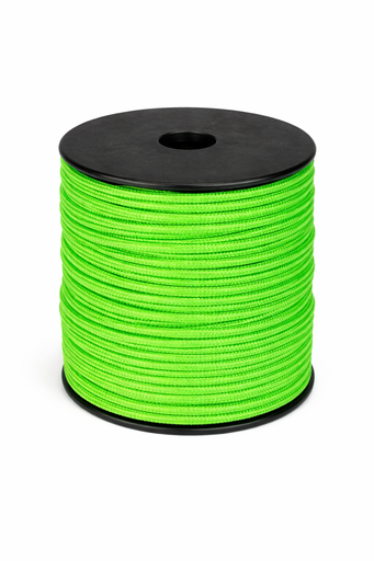[P17505#354] Paracord 2mm, vert neon, 50m