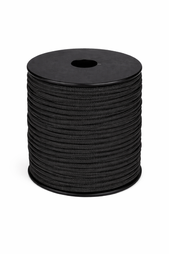 [P17505#008] Paracord 2mm, Zwart 50M
