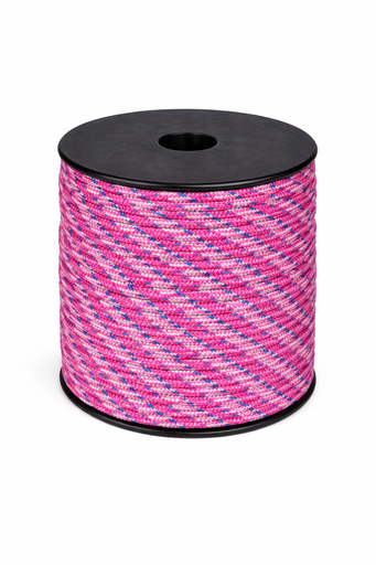 [P17505#328] Paracord 2mm, Roze/Blauw, 50M