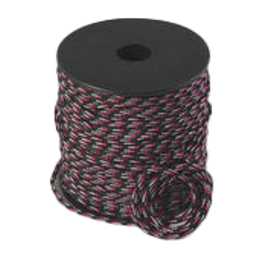 [P17505#335] Paracord 2mm, rouge/noir/blanc, 50m