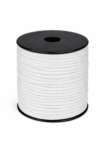 [P17505#343] Paracord 2mm, Wit, 50M