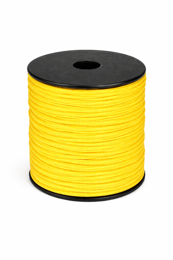 [P17505#355] Paracord 2mm, Geel, 50M