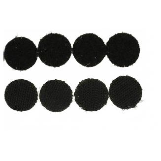 [P2472252] Velcro Zelfklevend Rond Zwart, 20 mm - 12 Sets (Haak + Lus)
