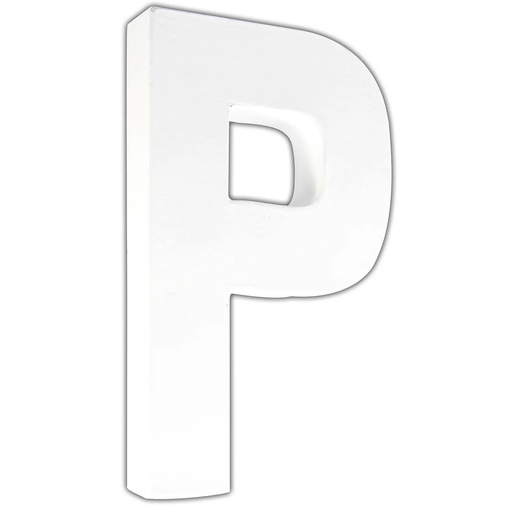 [DE-ABC#715] Décopatch Alfabet groot Letter 20,5cm, P. - Wit