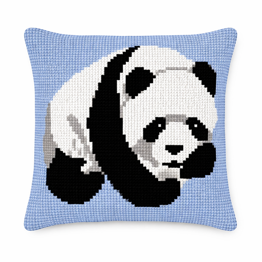 [BE4041#25] Kit Coussin Point de Croix Decoline 40x40cm, n°25 Panda