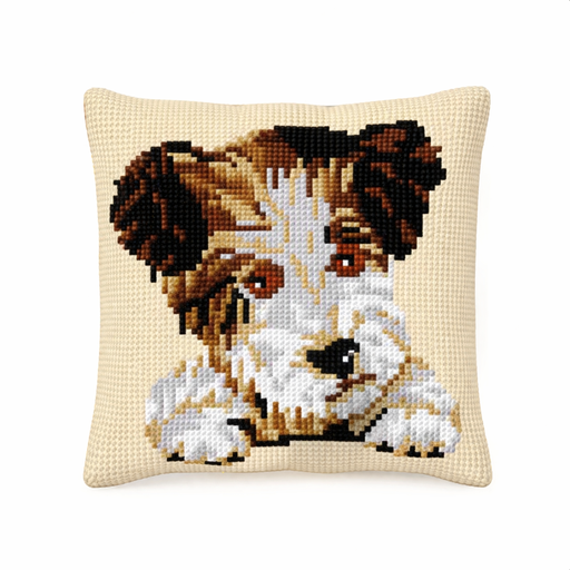 [BE4041#45] Kit Kruissteekkussen Decoline 40x40cm, n°45 Terriër