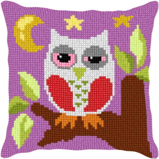 [BE4041#85] Kit Kruissteekkussen Decoline 40x40cm, n°85 Uil