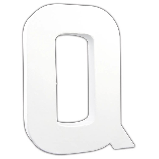 [DE-ABC#716] Décopatch Alfabet groot Letter 20,5cm, Q. - Wit
