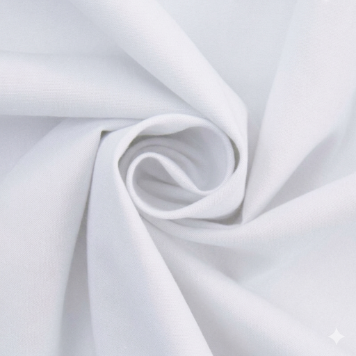 [BEL145#228] Toile de Coton 150cm largeur 150gr/m², Blanc