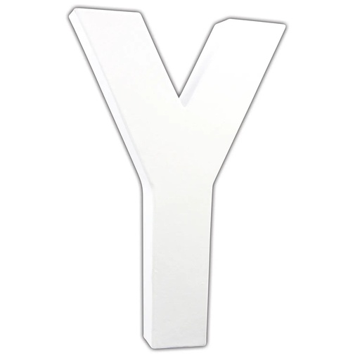[DE-ABC#724] Décopatch Alfabet groot Letter 20,5cm, Y. - Wit