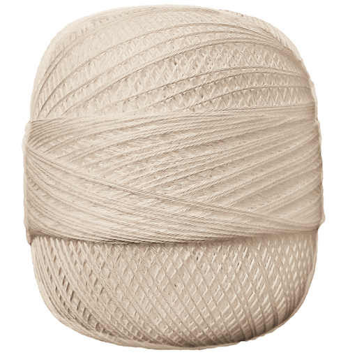 [8953#02] Glanskatoen n°12 - 100 gr, Gebroken wit