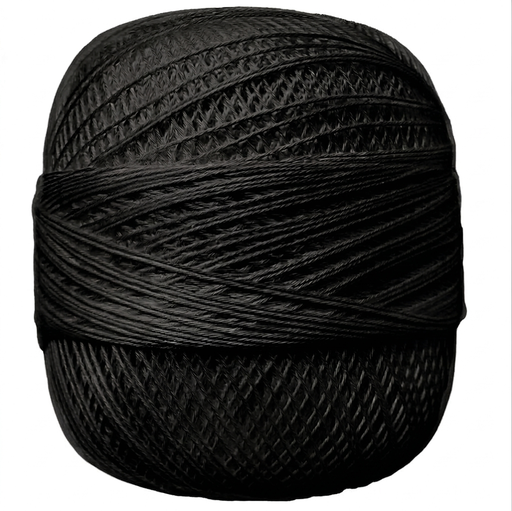 [8953#23] Coton Mercerisé n°12 100gr, Noir