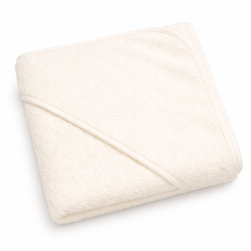 [B12270BC#02] Cape de bain galon aida 80x80cm, blanc cassé