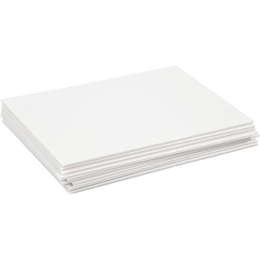 [CR22085] Plaque en mousse, A4, 210x297 mm, ép. 3 mm, blanc, 10 flles/ 1 Pq.