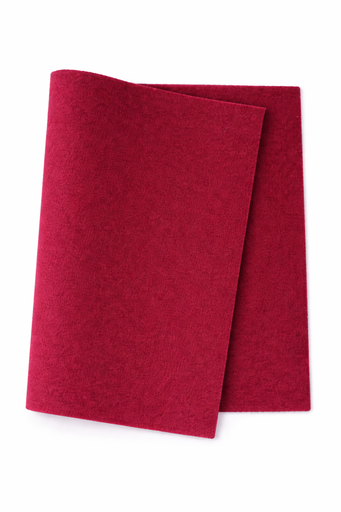 [2833#142] Hobbyvilt (40% wol), viltlapje 20cm x 30cm, 1,5mm dik, Bordeaux