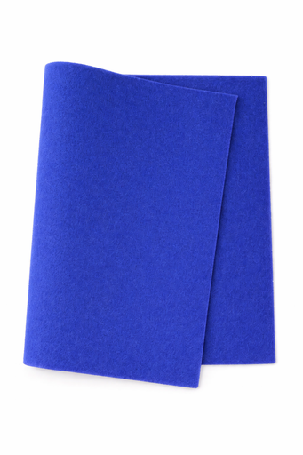 [2833#115] Hobbyvilt (40% wol), viltlapje 20cm x 30cm, 1,5mm dik, Koningsblauw