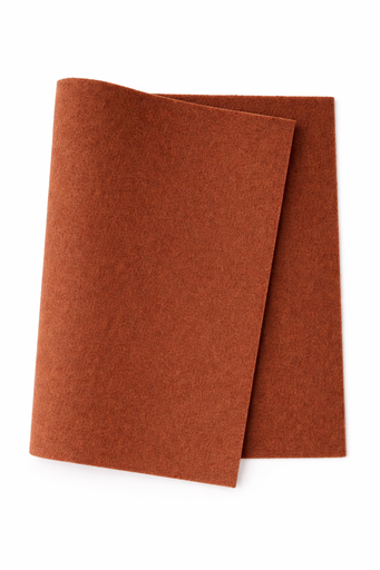[2833#127] Hobbyvilt (40% wol), viltlapje 20cm x 30cm, 1,5mm dik, Lichtbruin