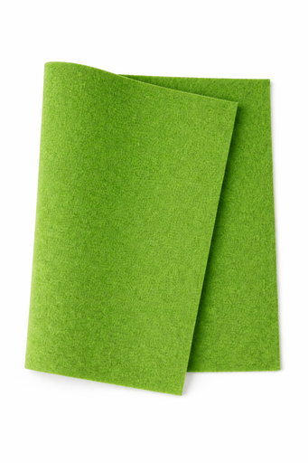 [2833#132] Hobbyvilt (40% wol), viltlapje 20cm x 30cm, 1,5mm dik, Lichtgroen
