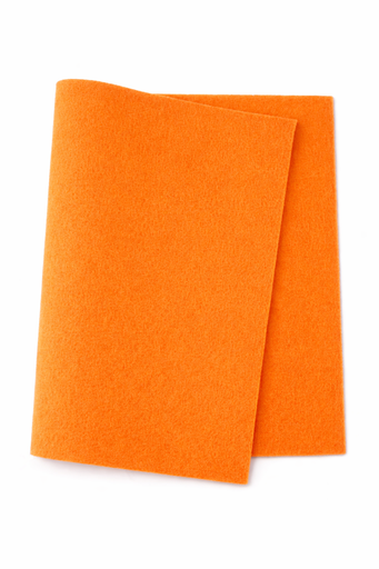 [2833#116] Feutre de bricolage (40% laine), plaquette 20cm x 30cm, épaisseur 1,5mm, Orange