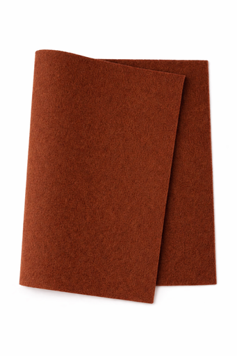 [2833#117] Hobbyvilt (40% wol), viltlapje 20cm x 30cm, 1,5mm dik, Kastanjebruin