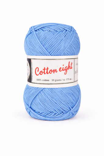 [DU#316] Haakkatoen Cotton 8 (100% katoen) 50gr, Babyblauw