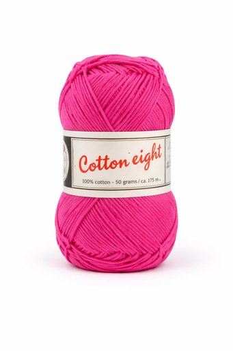 [DU#332] Coton à Tricoter Cotton 8 (100% coton) 50gr, Fushia