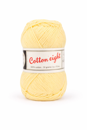 [DU#356] Coton à Tricoter Cotton 8 (100% coton) 50gr, Jaune