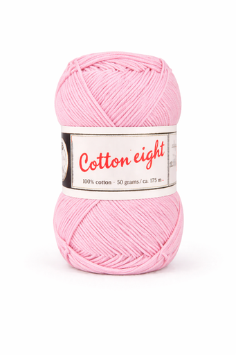 [DU#342] Coton à Tricoter Cotton 8 (100% coton) 50gr, Rose Clair