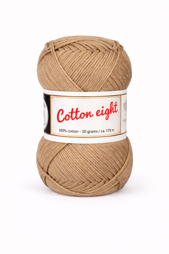 [DU#372] Coton à Tricoter Cotton 8 (100% coton) 50gr, Taupe Clair