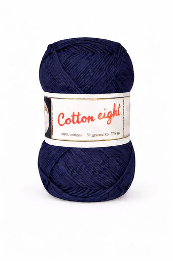 [DU#319] Haakkatoen Cotton 8 (100% katoen) 50gr, Marineblauw