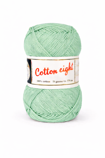 [DU#308] Coton à Tricoter Cotton 8 (100% coton) 50gr, Vert Menthe