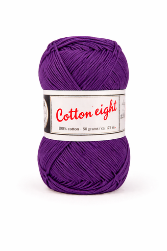 [DU#390] Haakkatoen Cotton 8 (100% katoen) 50gr, Paars