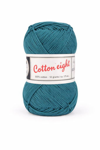 [DU#325] Haakkatoen Cotton 8 (100% katoen) 50gr, Petrol
