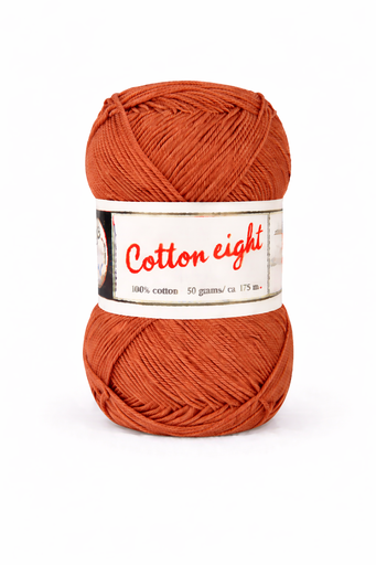 [DU#366] Haakkatoen Cotton 8 (100% katoen) 50gr, Roest