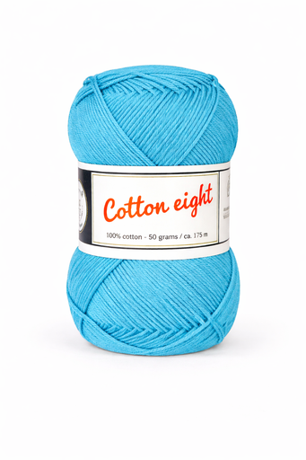 [DU#315] Coton à Tricoter Cotton 8 (100% coton) 50gr, Turqouise