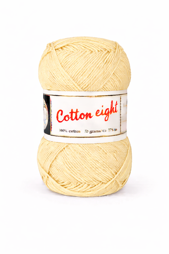 [DU#354] Coton à Tricoter Cotton 8 (100% coton) 50gr, Vanille