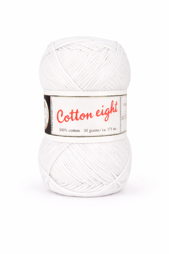 [DU#301] Haakkatoen Cotton 8 (100% katoen) 50gr, Wit