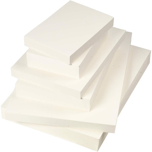 [CR22415] Papier aquarelle, A3,A4,A5, 200+300 gr, blanc, 6x100 flles