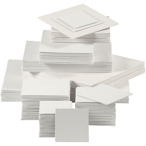 [CR22520] Canvas Paneel assortiment 108 stuks, 280 gr - Wit