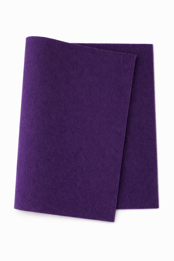 [2833#125] Hobbyvilt (40% wol), viltlapje 20cm x 30cm, 1,5mm dik, Donker paars