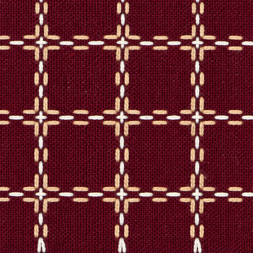 [BB5450.10] Beiersbont, 100% katoen, 160cm breed, bordeaux/ivoor