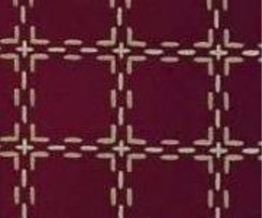 [BB5450.10] Beiersbont, 100% katoen, 160cm breed, bordeaux/ivoor