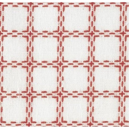 [BB5400.11] Beiersbont, 100% katoen, 160cm breed, wit/rood