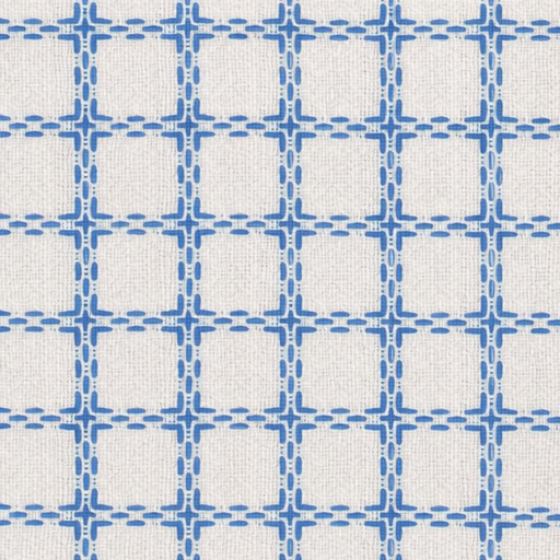 [BB5400.12] Beiersbont, 100% katoen, 160cm breed, wit/blauw