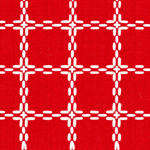 [BB5420] Beiersbont, 100% katoen, 160cm breed, rood/wit