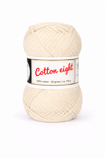 [DU#368] Coton à Tricoter Cotton 8 (100% coton) 50gr, Vanille
