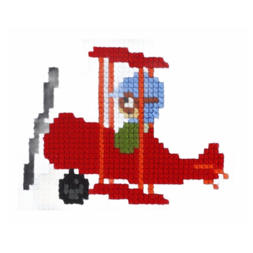 [PA0027#058] Pako voorgedrukt kruissteekpakket, Kindertekeningen 18x24cm